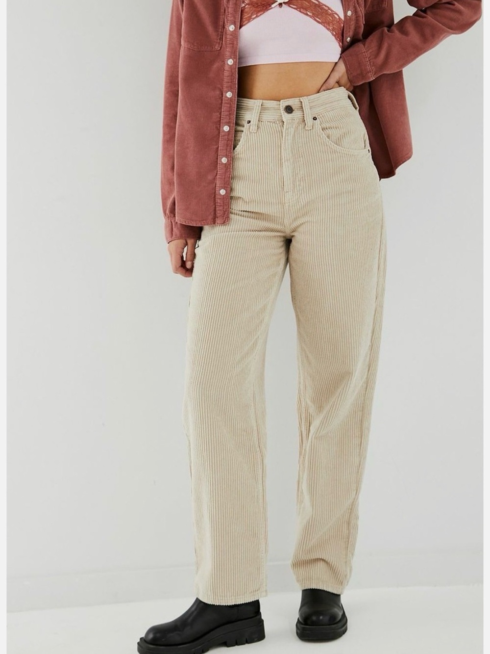 BDG High-Rise Straight Leg Corduroy Jeans